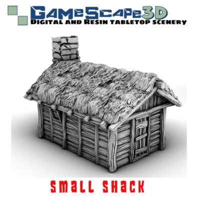 Small Shack - Tiny Hut - Thatch House - Wooden Home - Building Terrain