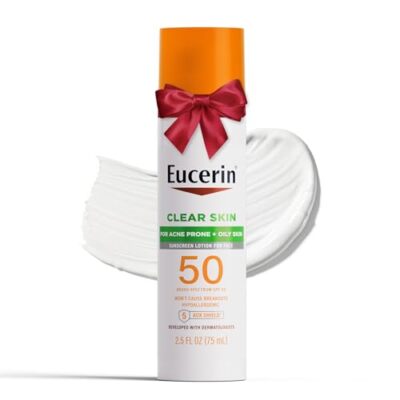 Eucerin Sun Clear Skin Sunscreen SPF 50 Oily Skin 2.5 Fl Oz Matte Finish