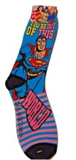 Valentines Day Superman Socks YOU'RE OUT OF THIS WORLD DC Comics Superhero