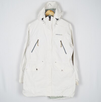 DIDRIKSONS Women's Jacket Size 42 Storm System Hooded White Waterproof