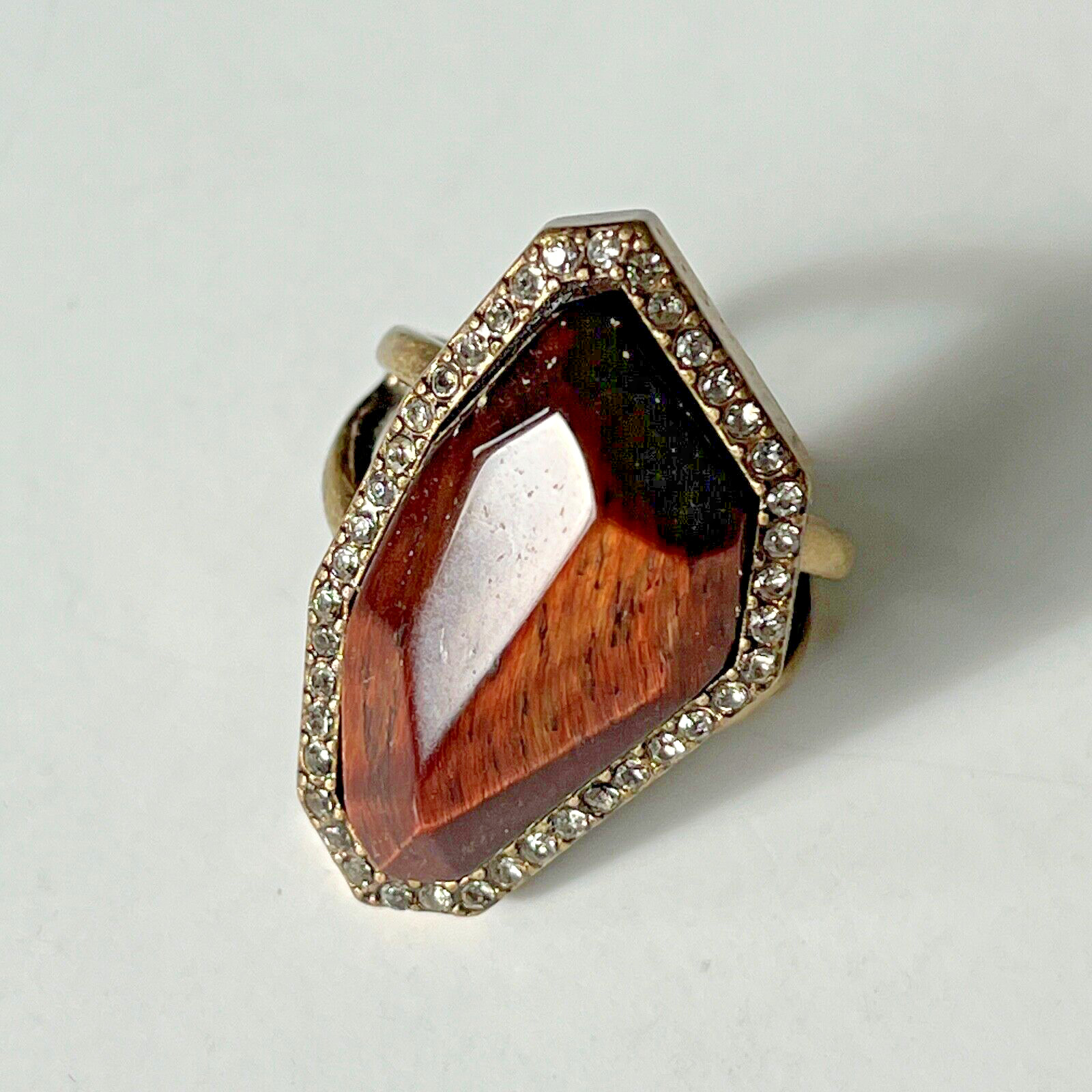 Tiger Eye Statement Ring size 7 - image 10