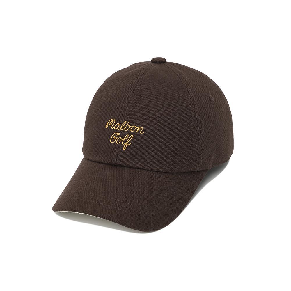 Genuine Malbon Golf Malbon Small Logo Basic Ball Cap BROWN | eBay