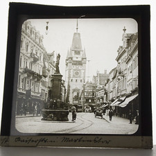 Martinstor Freiburg Fotoplatte Um 1920-1930 Glas Positiv Glas Dia 8,5 cm