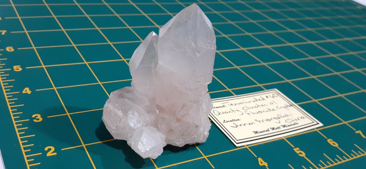 Nice! Terminated Quartz Cluster w/Fluorite Crystal - Inner