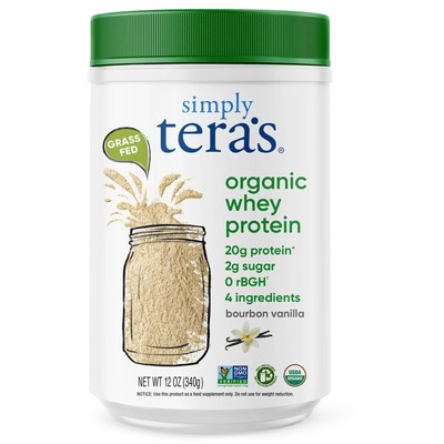 Organic Whey Protein Powder - Vanilla, 20g Protein, Grass-Fed, Non-GMO