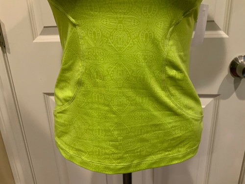 Athleta Light Green Paisley Print Racerback Athletic Tank Top, Size XS - Picture 3 of 11