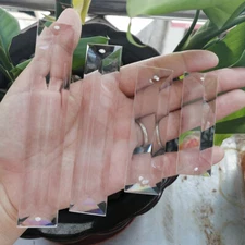 10pc 63/76/100/120/150mm Triangle Strip Crystal Pendant Prism Lamp Hanging Decor