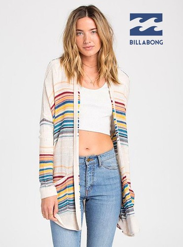Billabong Open Knit Cardigan Sweater Sz 