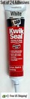 Dap Kwik Seal 5.5 oz White Kitchen and Bath Adhesive Caulk Set of 24