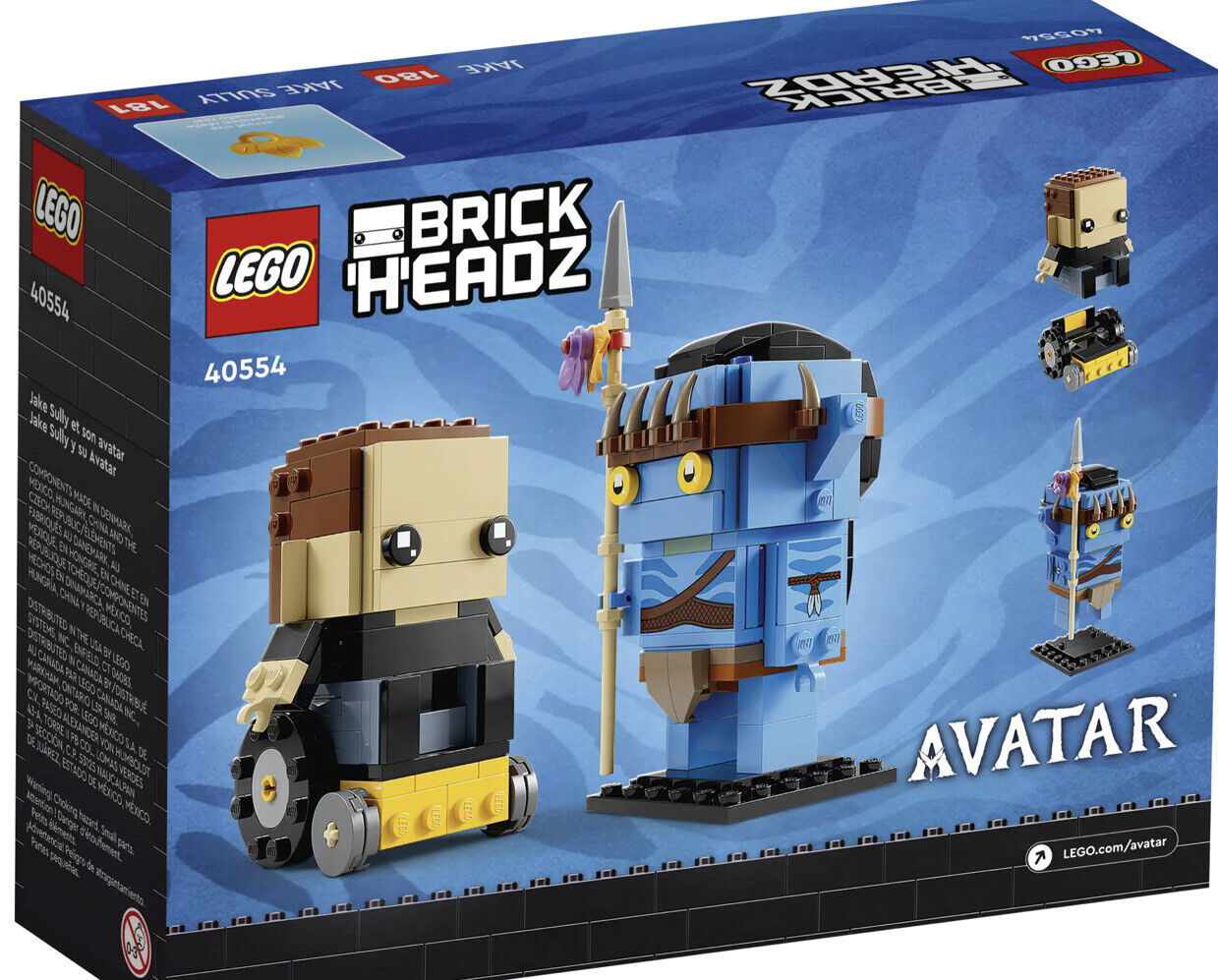 Lego Brick Headz Jake Sully & his Avatar 40554 New! Mint! Se habla espanol.