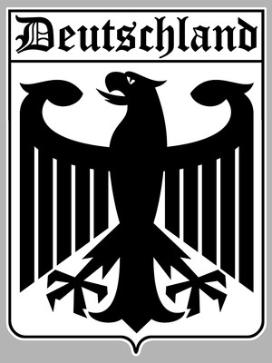 GERMANY EAGLE GERMANY COAT OF ARMS VW DUB 23cm STICKER STICKER DA146