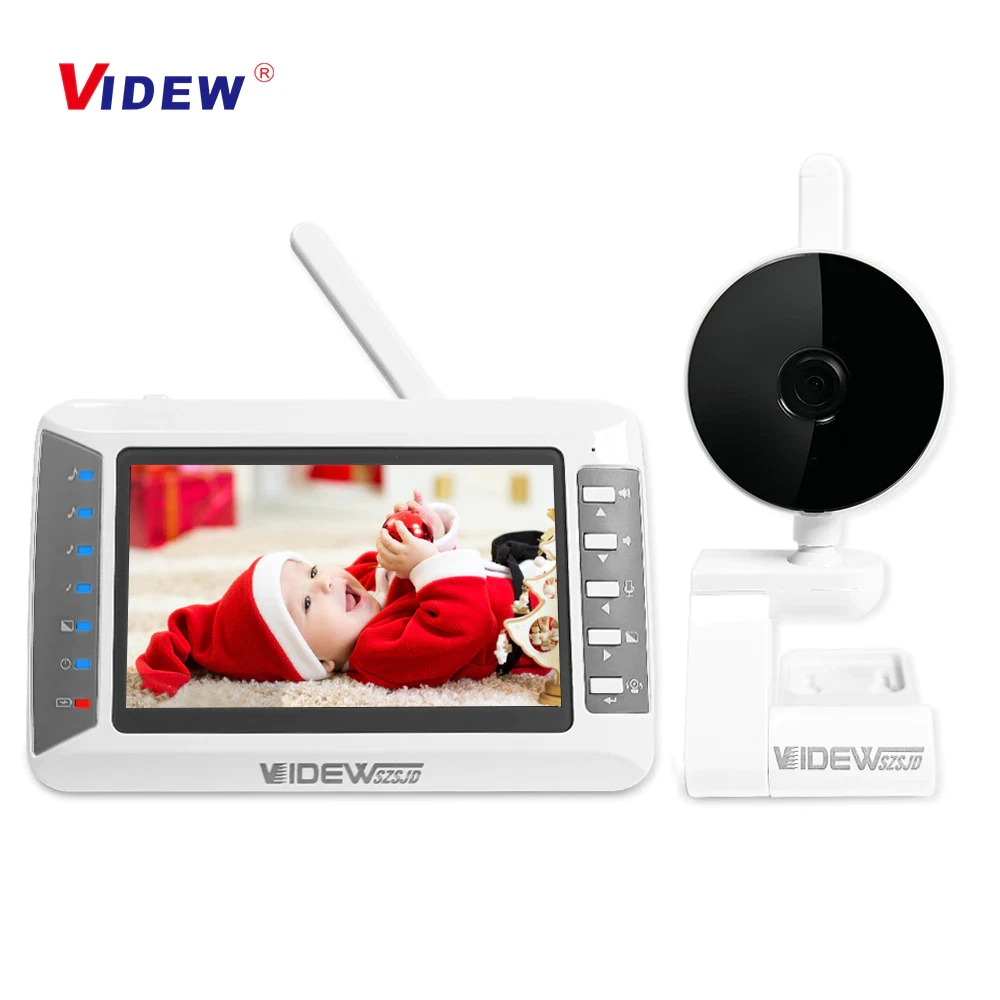 Smart Video Baby Monitor Night Vision Camera Two-Way Talk WiFi Wireless 4.3" LCD