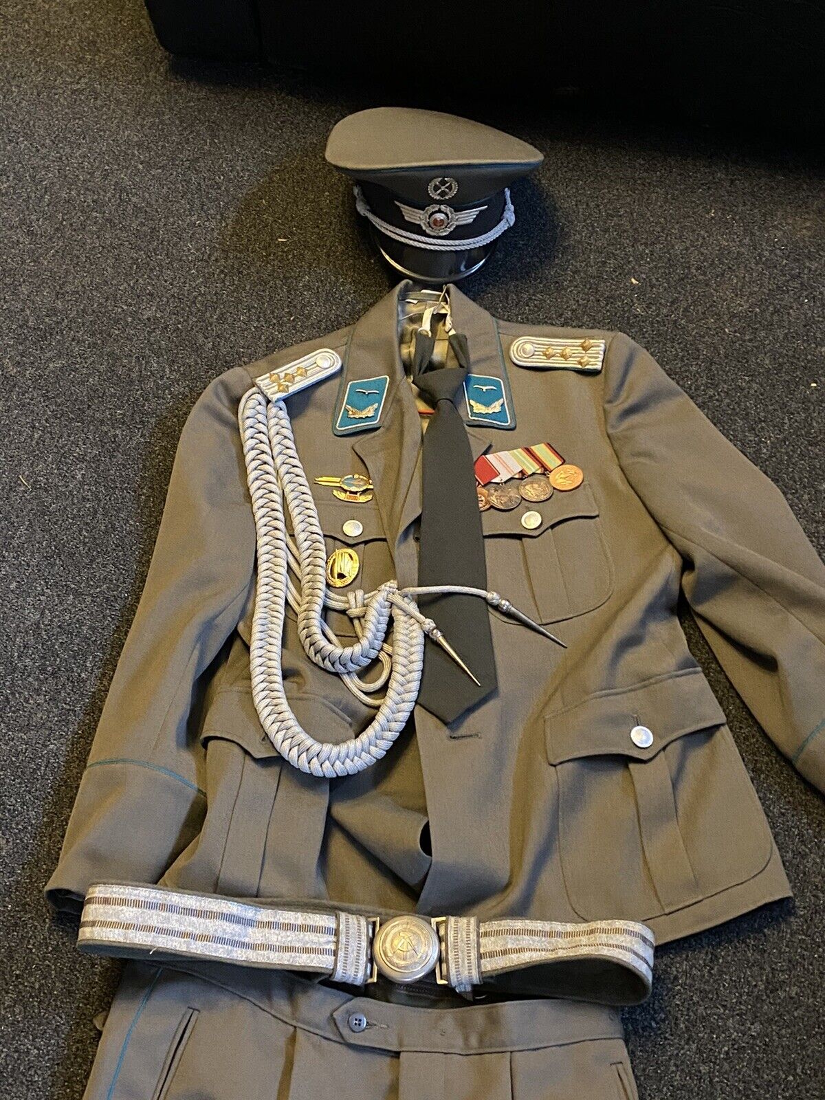 DDR:Dienstgradabzeichen,Felddienstuniform,NVA Luftstreitkräfte,Hauptmann 8#
