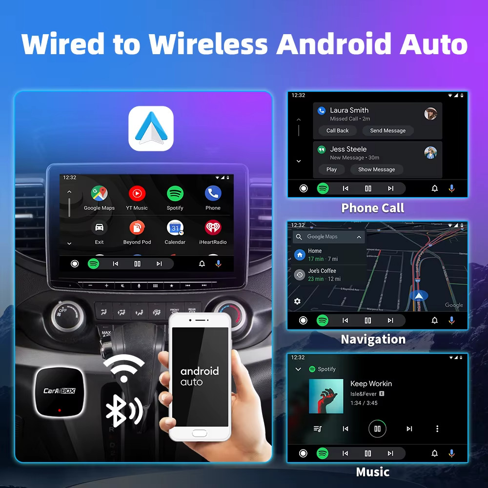 Ai Smart Box Wireless 2in1 CarPlay e Android Auto Adattatore per Auto - Miniatura 6