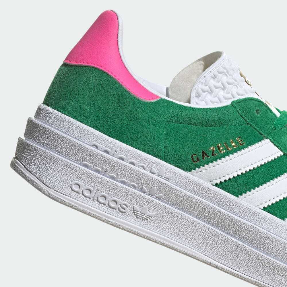 スニーカー adidas Gazelle Bold Green Pink IG3136 adidas Originals Gazelle Bold Green White Pink Women's Size