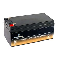 Chrome Battery 12V 3.2AH Sealed Lead Acid SLA Battery - T1 Terminals RBC35