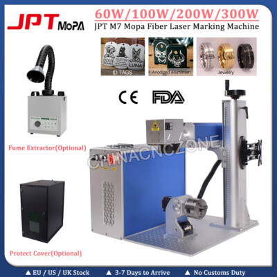 60W/100W/200W/300W JPT M7 Mopa Fiber Laser Marking Engraving Machine 