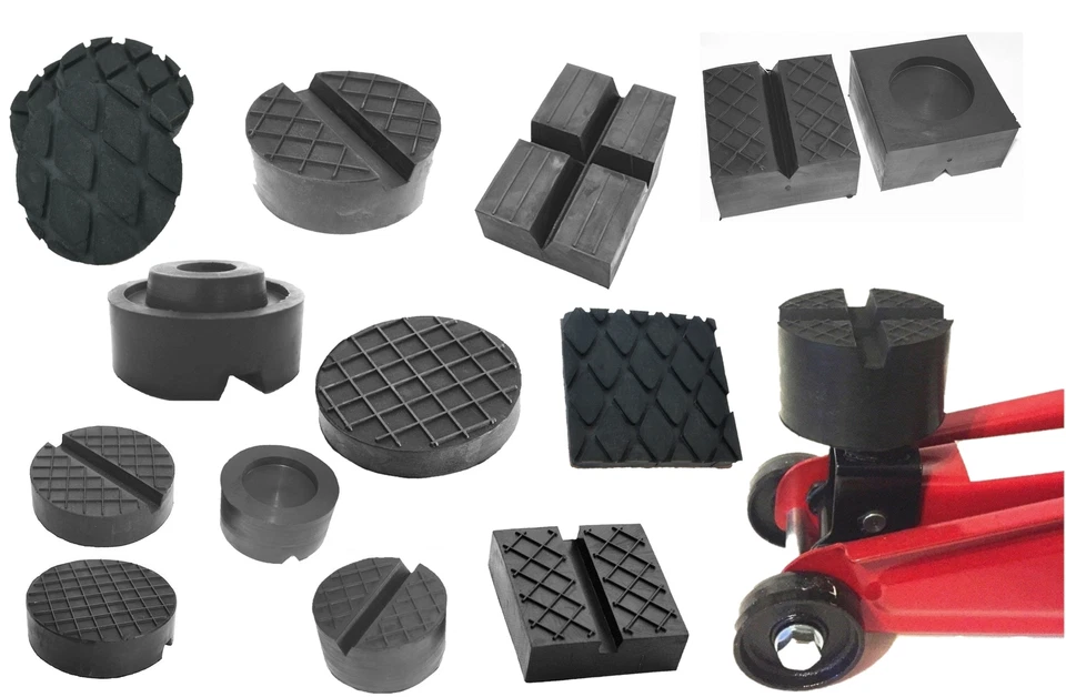 MARKENLOS Gummiauflagen für Wagenheber Rangierwagenheber Gummiplatte Gummiblock Werkstatt