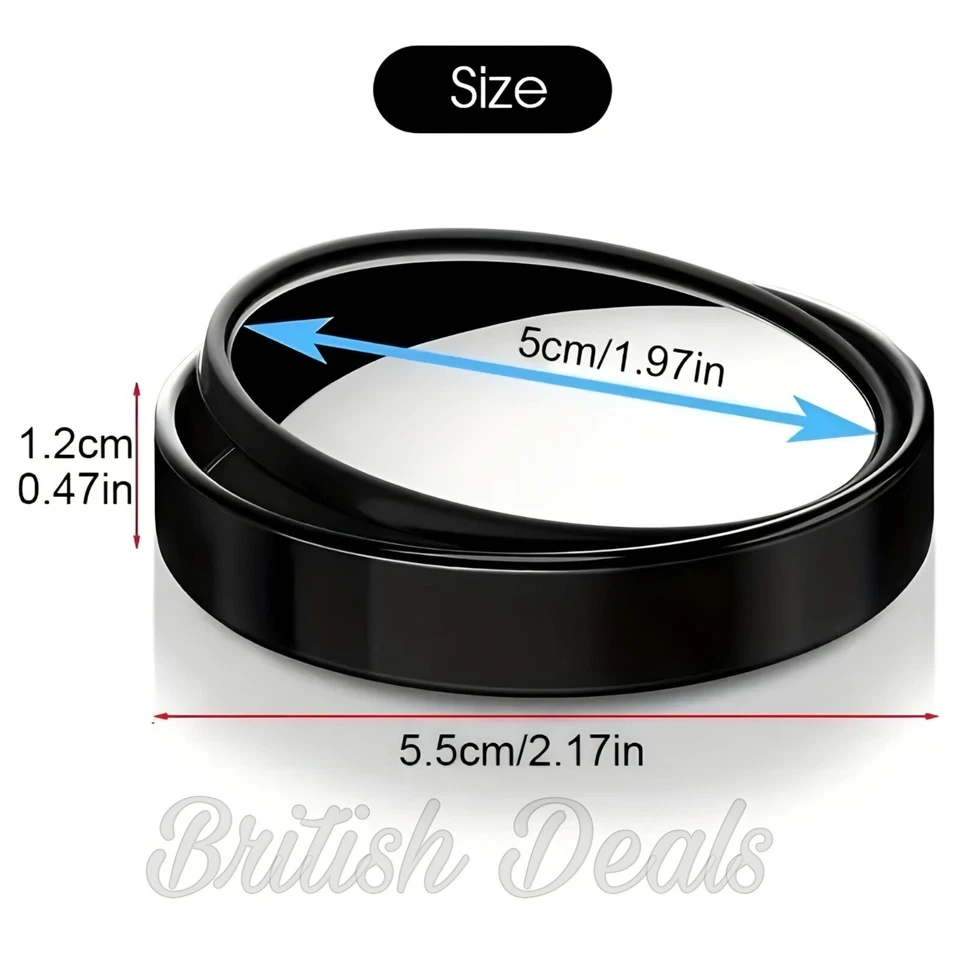 2 Pcs Blind Spot Mirrors – Small Round Convex Wide Angle Mirror for Cars & Truck - Image 2 of 4