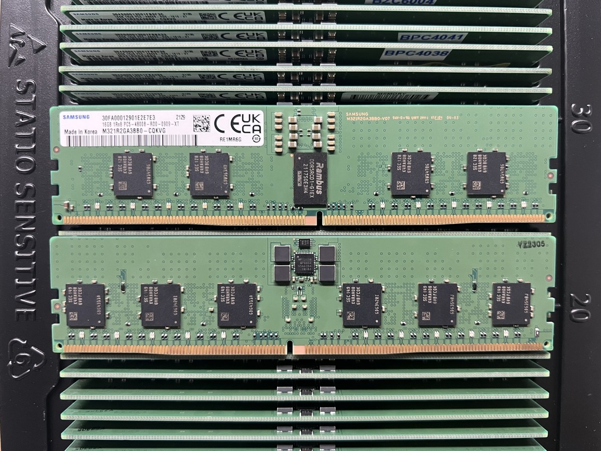 メモリー ECC 4800MHz RDIMM 16GB DDR5 Samsung Samsung 1.1 Rank Single 1Rx8 RDIMM ECC PC5-38400 4800MHz DDR5 16GB メモリー