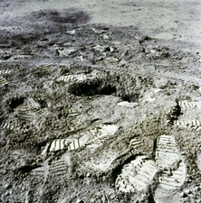 8x10 Print NASA Apollo 15 Close up View of Boot Prints in Lunar Soil 1A364