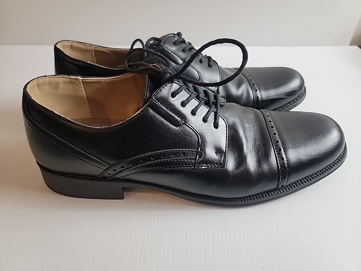 SAOLA Scarpe eleganti J Ferrar JF danesi Oxford da uomo taglia US 12M pelle nera stringate