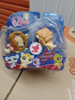 LITTLEST PET SHOP SASSIEST LION 1004 LION CUB CAT 1005 NIB 2009