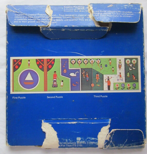 Creative Playthings First Puzzle Wooden 7 Piece Puzzle with Box~#1 of 3~ Vintage - Picture 3 of 13