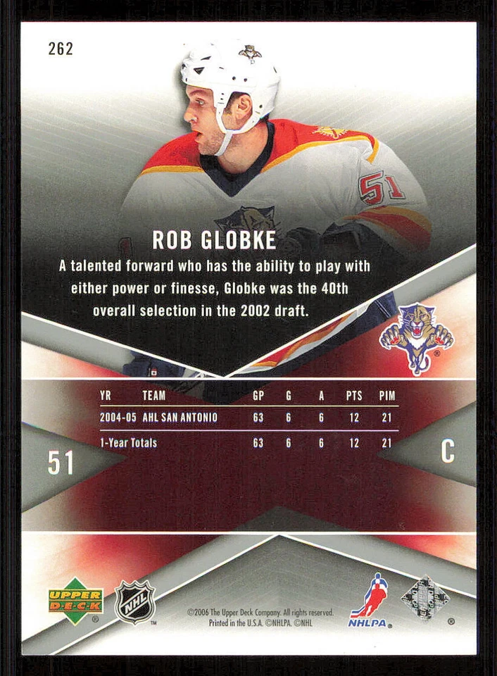 2005-06 SPx #262 Rob Globke RC /999 - Image 2 of 2