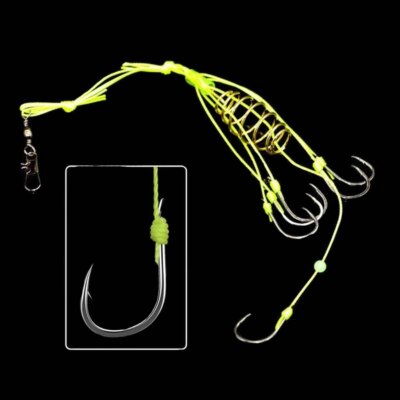 explosion hook fishing 8PCS Explosion Fishing Hook Spring Lure Bomb Anti-hanging End Throw Rod Hook