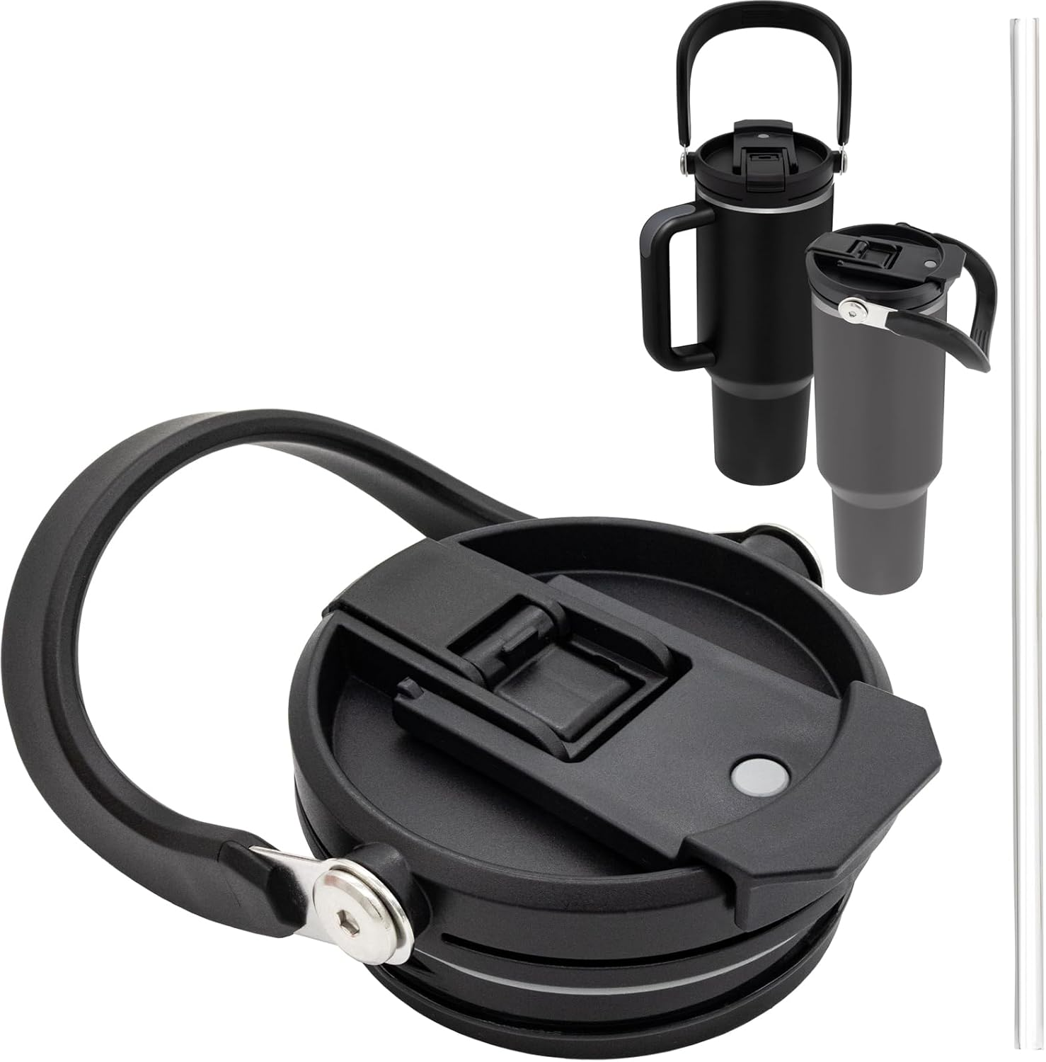 40 oz Flip Straw Lid for Stanley Quencher Travel Tumbler 40 oz Cup, Replaceme...