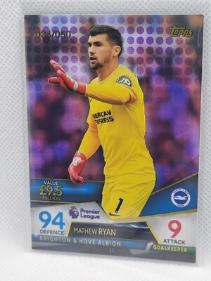 #/50  Mathew Ryan Australia Roma Topps Match Attax SSP!!