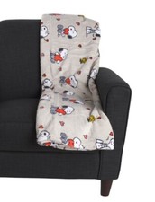 Berkshire Peanuts Snoopy Valentine  s Day Love Heart Throw Blanket Grey NEW