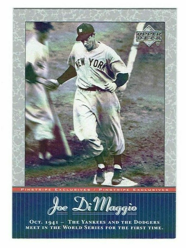 2001 Upper Deck Pinstripe Exclusives DiMaggio #JD25 Joe DiMaggio YANKEES