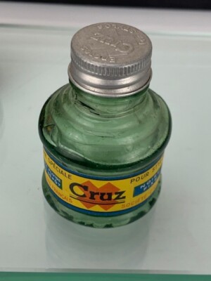Craz Green Glass Ink Bottle Noire 52 x 72 mm Aluminum CapPour Stylos  (m160)