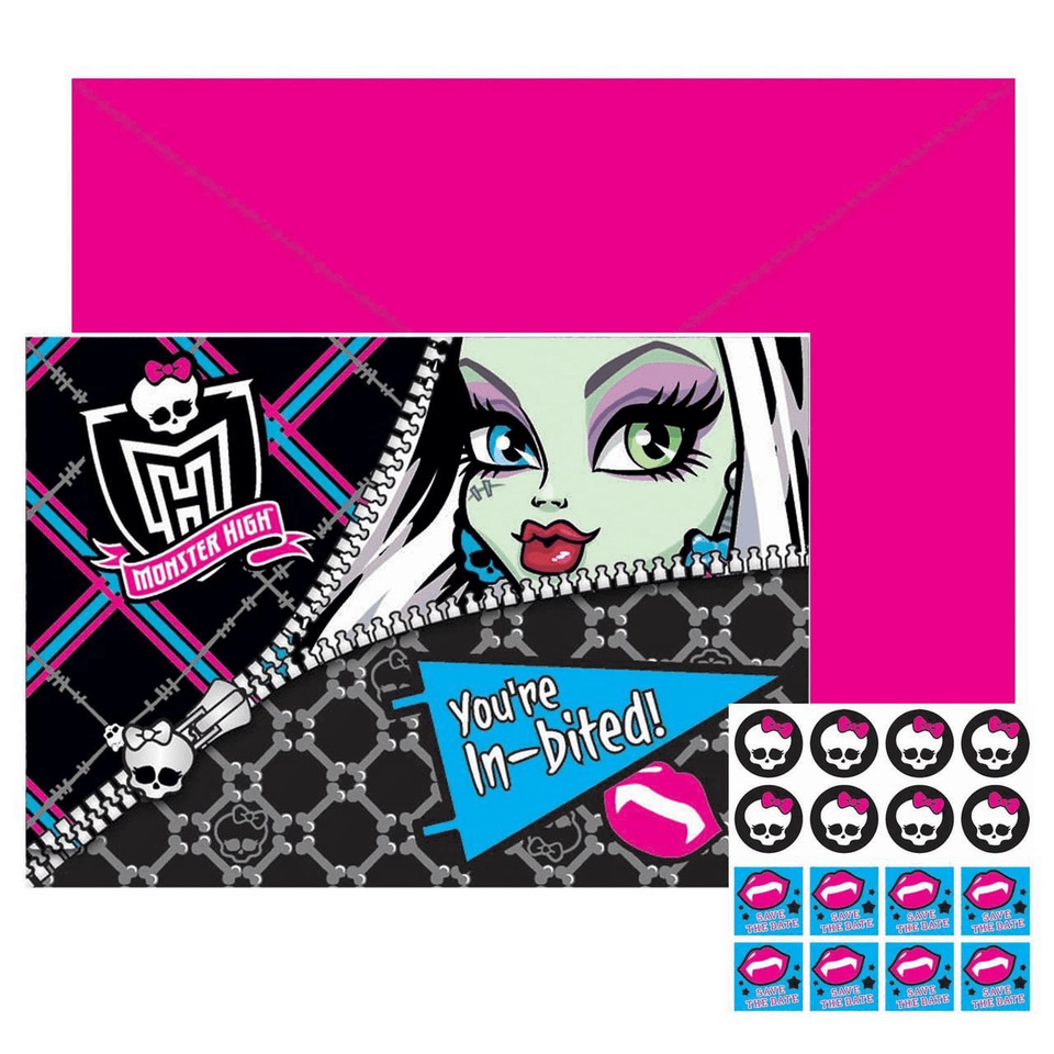Monster High Post card Invitations 8 ct Invites Girls Birthday Party Supplies  - Image 2 of 2
