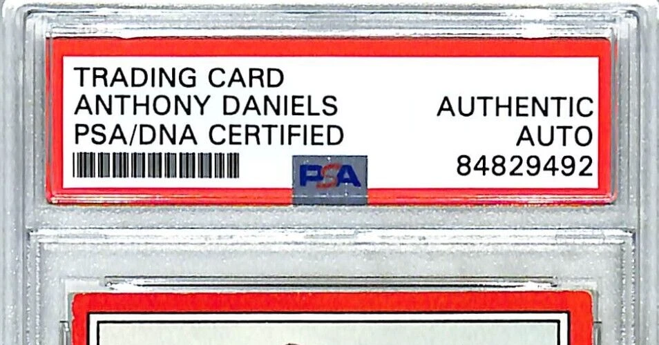 1977 TOPPS Star Wars ANTHONY DANIELS Signed Auto "C3-P0" Card #71 PSA/DNA Slab - Image 2 of 3