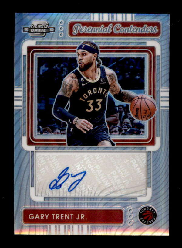 GARY TRENT JR 2022/23 CONTENDERS OPTIC PERENNIAL PRIZM AUTO
