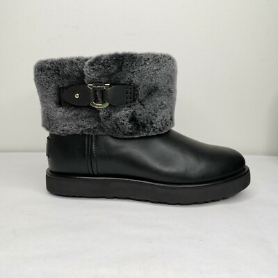UGG Classic Berge Mini Leather Sheepskin Boots 1107089 Women's Size 5