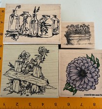 Garden Flower Set Rubber Stamp by Various Manufacturers