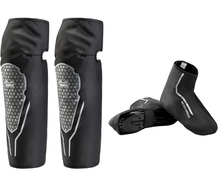 ROCKBROS Thermal Leg Gaiters & Shoe Gaiters Set, Outdoor Boot Gaiters, Size S/M