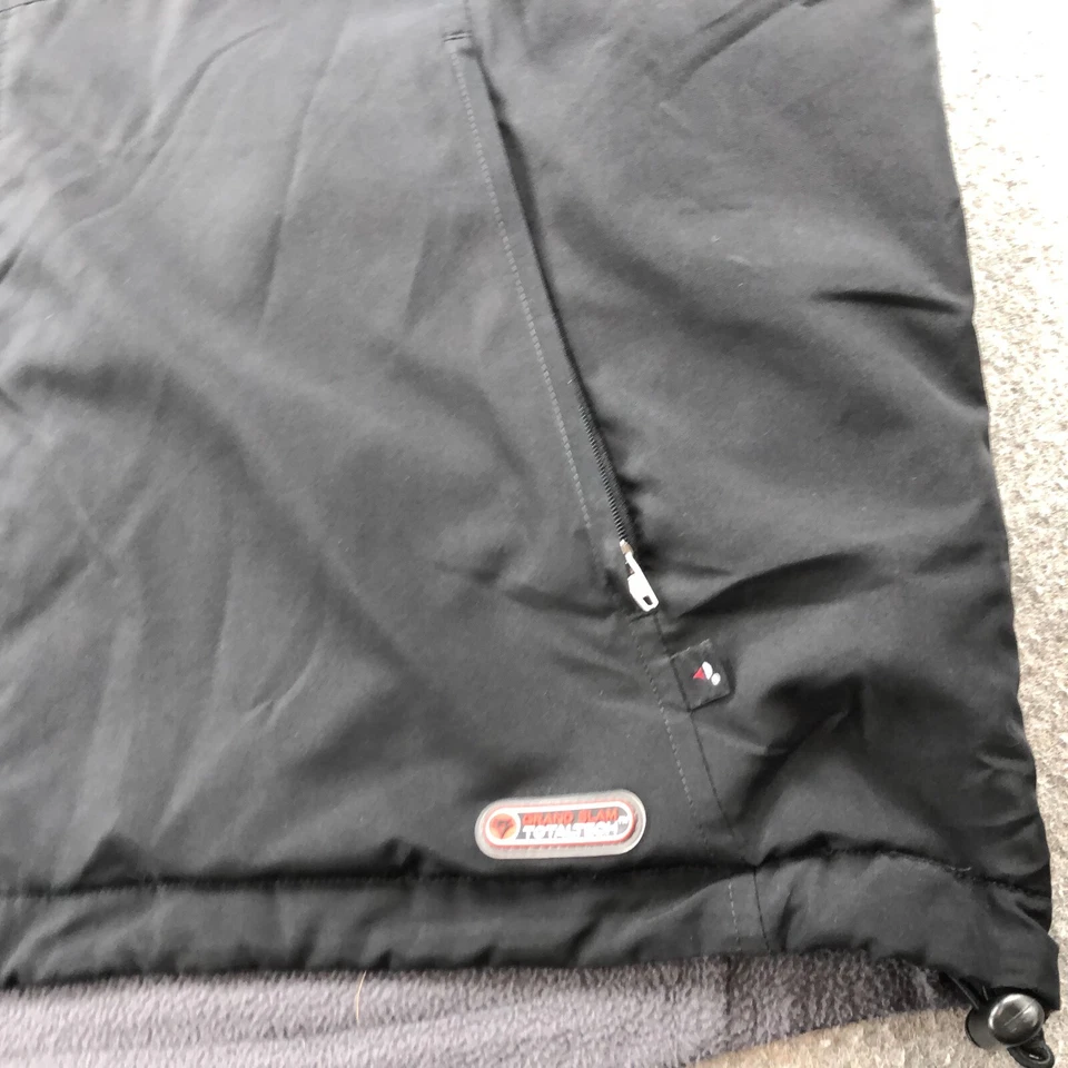 Chaleco Grand Slam Hombre Grande Negro Gris Cortavientos Reversible Golf Golf Golf Foto 3 de 4