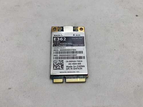 Novatel Expedite Wireless Mini PCIe Mobile Broadband Card DW5802 E362 HF4JH