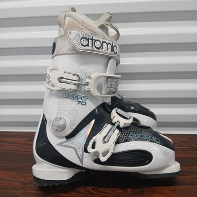 Atomic Live Fit 70 Women s Ski Boots Size 24.5 Mondo 289mm White Black 