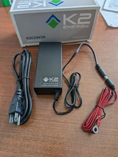 K2 Energy K2C24V2A 24V 2Ah LiFePO4 Charger with Faston 250 Connectors