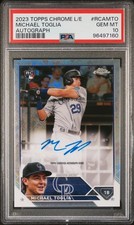 2023 TOPPS CHROME LOGOFRACTOR ED REFRACTOR CHROME AUTO MICHAEL TOGLIA PSA 10