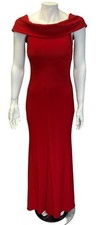 Anthropologie BHLDN Red Formal Dress Gown Sleeveless Long Drape Neck Elegant