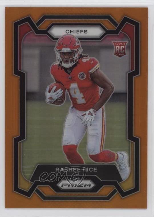 2023 Panini Prizm Rookies Orange Prizm 63/249 Rashee Rice #350 0b3