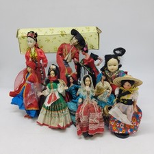 x 11 Vintage Dolls Wearing Traditional Costumes All Around the World 7" - 11"