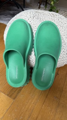 Jeffrey Campbell Women s Green Slip-On Clog Sandals Lug Sole Solid US 10 EU 41